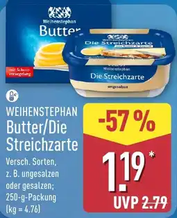 Aldi Nord Weihenstephan Butter/Die Streichzarte Angebot