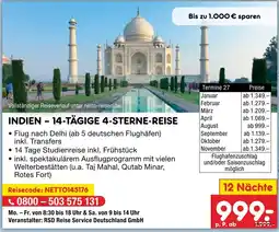 Netto Marken-Discount INDIEN - 14-TÄGIGE 4-STERNE-REISE Angebot