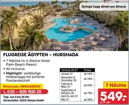 Netto Marken-Discount FLUGREISE ÄGYPTEN - HURGHADA Angebot