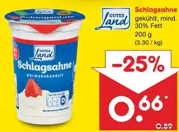 Netto Marken-Discount GUTES Land Schlagsahne Angebot