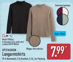 Aldi Nord UP2FASHION Langarmshirts Angebot