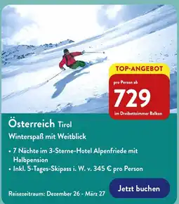 Aldi Nord Österreich Tirol Winterspaß mit Weitblick Angebot