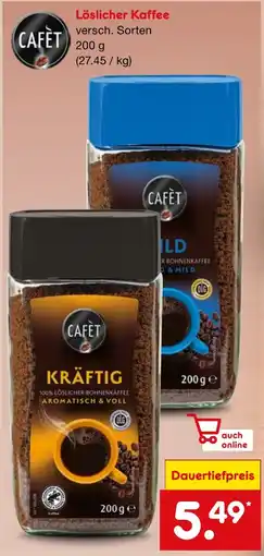 Netto Marken-Discount CAFÉT Löschlicher Kaffee Angebot