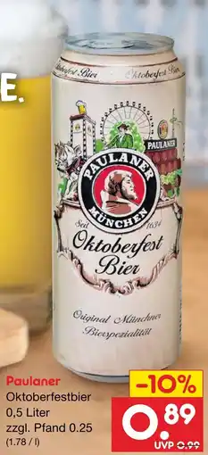 Netto Marken-Discount Paulaner Oktoberfestbier Angebot