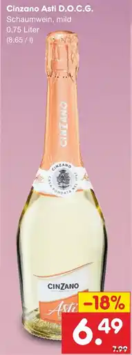 Netto Marken-Discount Cinzano Asti D.O.C.G. Schaumwein, mild Angebot