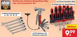 Netto Marken-Discount star Multitool Axt, Ratschen Ringschlüssel 5tlg. oder Schraubendreher Set Angebot