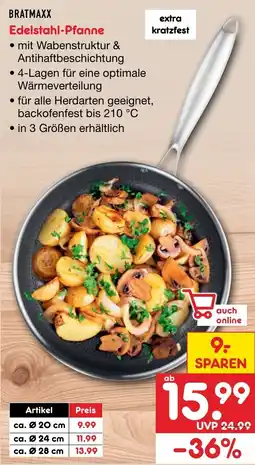 Netto Marken-Discount BRATMAXX Edelstahl-Pfanne Angebot