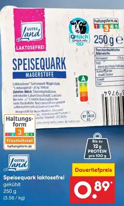 Netto Marken-Discount Gutes Land Speisequark laktosefrei Angebot