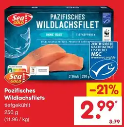 Netto Marken-Discount Sea Gold Pazifisches Wildlachsfilet Angebot