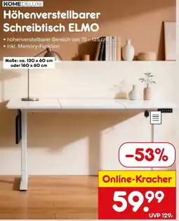 Netto Marken-Discount Höhenverstellbarer Schreibtisch ELMO Angebot