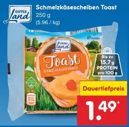Netto Marken-Discount Gutes Land Schmelzkäsescheiben Toast Angebot