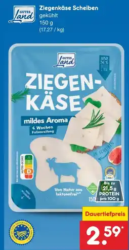 Netto Marken-Discount GUTES Land Ziegenkäse Scheiben Angebot