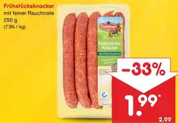 Netto Marken-Discount Frühstücks knacker mit feiner Rauchnote Angebot