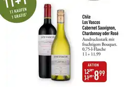Galeria Markthalle Los Vascos Cabernet Sauvignon, Chardonnay oder Rosé Angebot