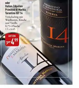 Galeria Markthalle Primitivo di Marina Angebot