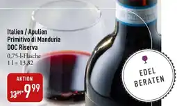 Galeria Markthalle Primitivo di Manduria DOC Riserva Angebot