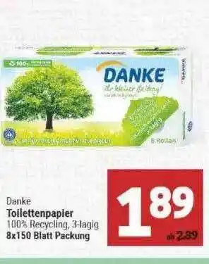 Marktkauf Danke Toilettenpapier Angebot