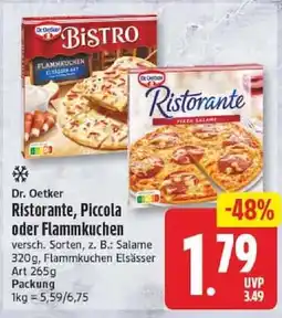 Edeka Dr. Oetker Ristorante, Piccola oder Flammkuchen Angebot