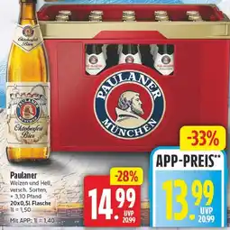 Edeka Paulaner Weizen und Hell Angebot