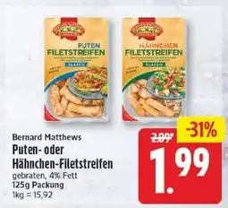 Edeka Bernard Matthews Puten- oder Hähnchen-Filetstreifen Angebot