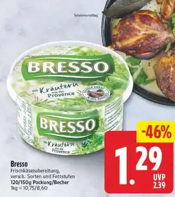 Edeka Bresso Frischkäsezubereitung Angebot