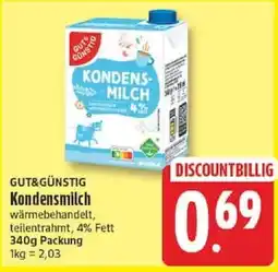 Edeka GUT&GÜNSTIG Kondensmilch Angebot