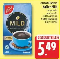 Edeka Kaffee Mild Angebot