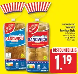 Edeka GUT&GÜNSTIG Sandwich American Style Angebot