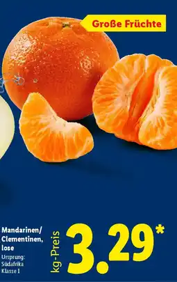 Lidl Mandarinen/Clementinen, lose Angebot