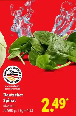 Lidl Deutscher Spinat Angebot