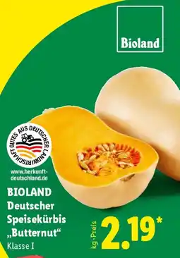 Lidl BIOLAND Deutscher Speisekürbis „Butternut“ Angebot