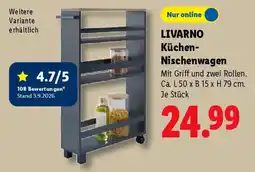Lidl LIVARNO Küchen-Nischenwagen Angebot