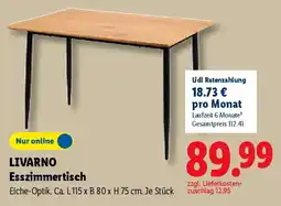 Lidl LIVARNO Esszimmertisch Angebot