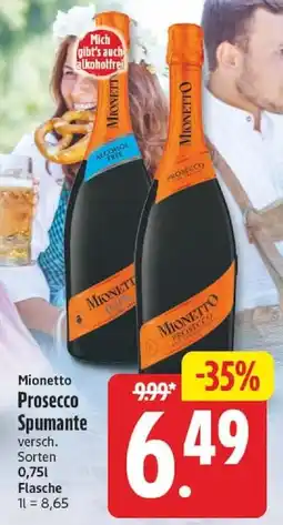 Edeka Mionetto Prosecco Spumante Angebot