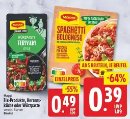 Edeka Maggi Fix-Produkte, Herzensküche oder Würzpaste Angebot
