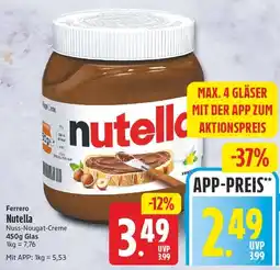 Edeka Ferrero Nutella Nuss-Nougat-Creme Angebot