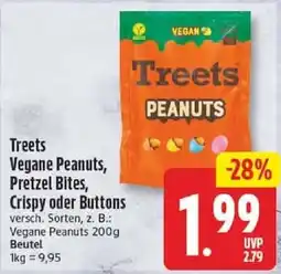 Edeka Treet's Vegane Peanuts Angebot