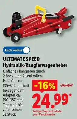 Lidl ULTIMATE SPEED Hydraulik-Rangierwagenheber Angebot