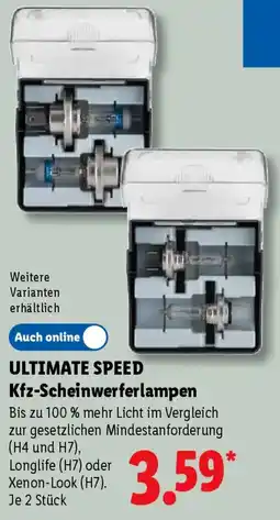 Lidl ULTIMATE SPEED Kfz-Scheinwerferlampen Angebot