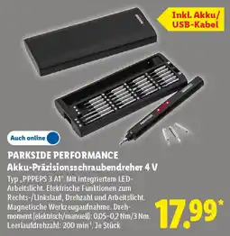 Lidl PARKSIDE PERFORMANCE Akku-Präzisionsschraubendreher 4 V Angebot