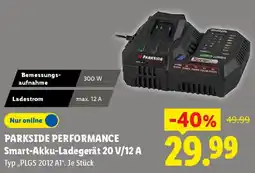 Lidl PARKSIDE PERFORMANCE Smart-Akku-Ladegerät 20 V/12 A Angebot