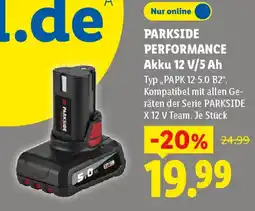 Lidl PARKSIDE PERFORMANCE Akku 12 V/5 Ah Angebot