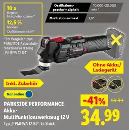 Lidl PARKSIDE PERFORMANCE Akku-Multifunktionswerkzeug 12 V Angebot