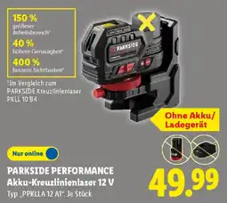 Lidl PARKSIDE PERFORMANCE Akku-Kreuzlinienlaser 12 V Angebot