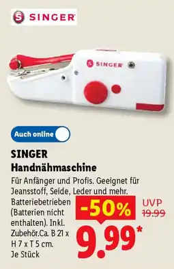 Lidl SINGER Handnähmaschine Angebot