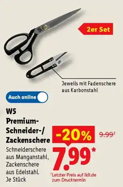 Lidl W5 Premium-Schneider-/Zackenschere Angebot
