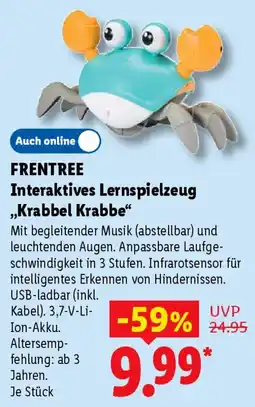 Lidl FRENTREE Interaktives Lernspielzeug „Krabbel Krabbe“ Angebot