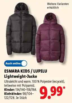 Lidl ESMARA KIDS / LUPILU Lightweight-Jacke Angebot