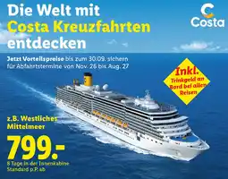 Lidl Costa Kreuzfahrten Angebot