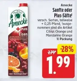 Edeka Amecke Sanfte oder Plus-Säfte Angebot